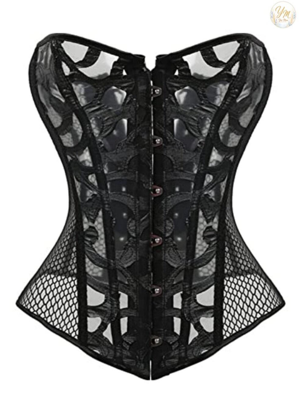Satin Overbust Corset Top Lace-up Bustier Shapewear Victorian Renaissance